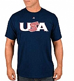 USA Baseball Majestic 2017 World Baseball Classic Wordmark T-Shirt Navy,baseball caps,new era cap wholesale,wholesale hats